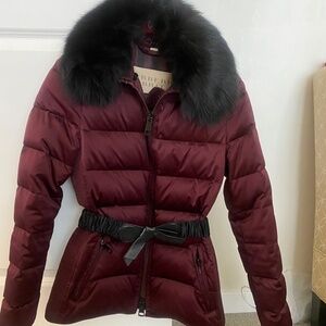 Burberry puffer winter  coat with real fur trim